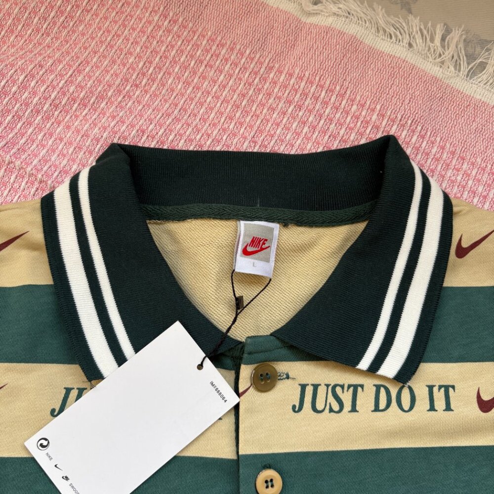 Nike X Cactus Plant Flea Market Green Long-Sleeved Polo Shirt - Picture 2 of 7